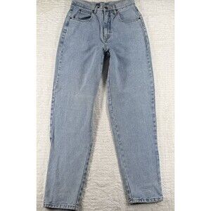 Vintage 80s 90s New York Line High Waisted Mom Jeans Light Wash Tapered Size 10